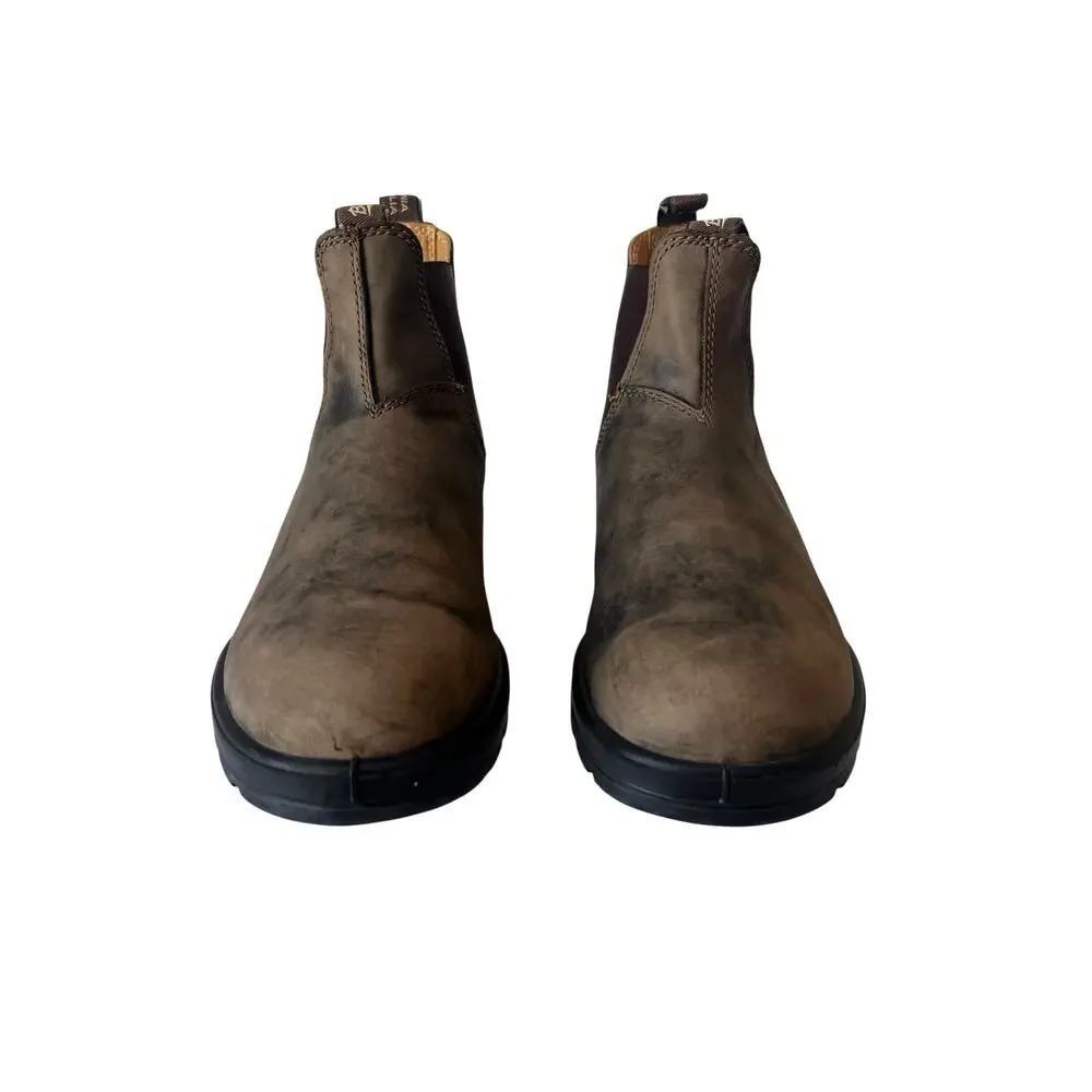 Blundstone 585 Rustic Brown Leather Chelsea Boots AU 8.5 US Men 9.5 Women 11.5